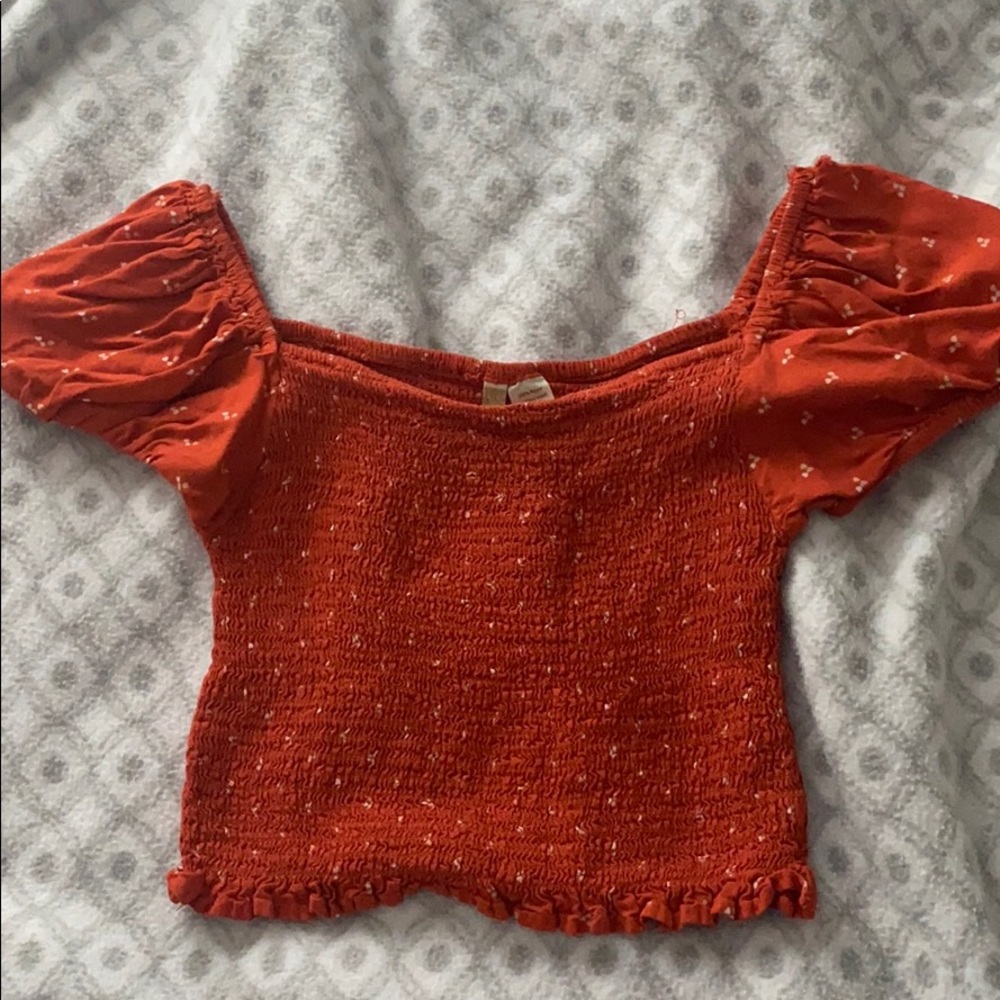 dark orange crop top